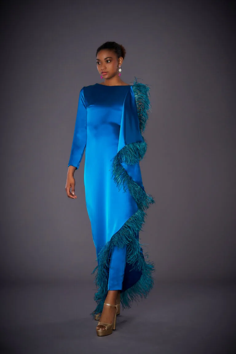 Vestido de fiesta Jose Fuentes – Icónic Fiesta – Túnica + Pantalón Modelo Dara