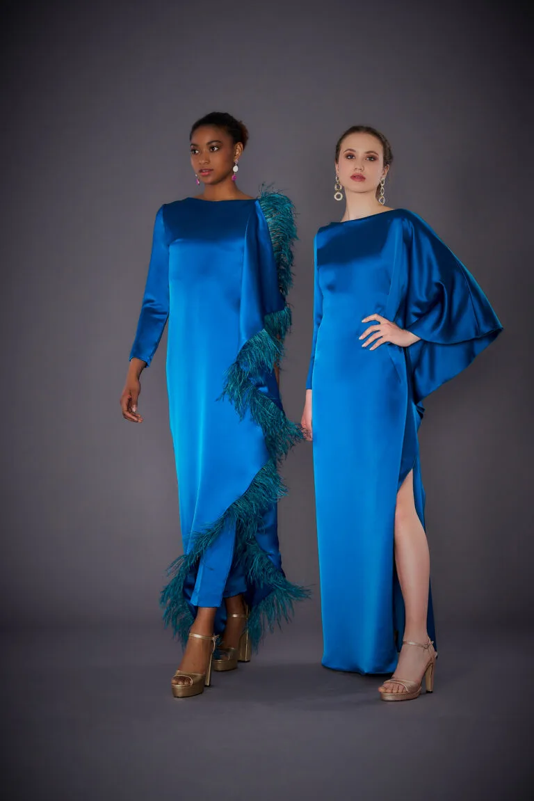 Vestido de fiesta Jose Fuentes – Icónic Fiesta – Túnica + Pantalón Modelo Dara + Modelo Vestido Adara